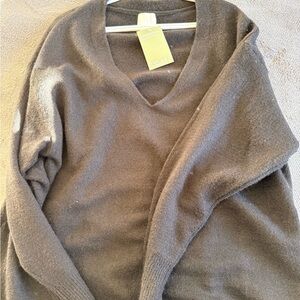 H&M Charcoal V-Neck Sweater